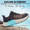 Men’s Orthopedic Breathable Walking Shoes: Arch Support Orthotic Flat Feet Plantar Fasciitis Workout Tennis Shoes, Breathable Soft Heel Spur Athletic Work Exercise Trail Sneakers Brown Size 10.5