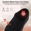 Men’s Orthopedic Diabetic Winter Slippers: Wide Tox Box Comfortable Arch Support Plantar Fasciitis Walking House Clogs Shoes, Orthotic Casual Warm Slip On Loafers for Foot and Heel Pain Relief(K1-black)