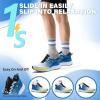 Men’s Orthopedic Road Running Sneakers: Comfortable Casual Arch Supports Plantar Fasciitis Orthotic Sports Athletic Shoes, Flat Feet High Arch Tennis Work Walking Shoes for Foot Heel and Pain Relief(W4-blue White)