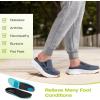 OrthoComfoot Men’s Orthopedic Slip-On Loafers Walking Shoes: Casual Comfortable Arch Support Slippers for Plantar Fasciitis, Soft Canvas Orthotic Shoes for Foot and Heel Pain Relief(W1-denim)