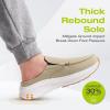 OrthoComfoot Men’s Orthopedic Slip-On Loafers Walking Shoes: Casual Comfortable Arch Support Slippers for Plantar Fasciitis, Soft Canvas Orthotic Shoes for Foot and Heel Pain Relief(W3-khaki)