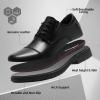 Orthopedic Business Leather Dress Shoes – Arch Support Formal Wingtip Oxford Patent Shoe for Men- Plantar Fasciitis Cap Toe Comfortable Lace Up Oxfords for Tuxedo for Foot Pain Relief(W1-black)
