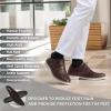 Orthopedic Business Leather Dress Shoes – Arch Support Formal Wingtip Oxford Patent Shoe for Men- Plantar Fasciitis Cap Toe Comfortable Lace Up Oxfords for Tuxedo for Foot Pain Relief(W2-dark Brown)
