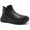imageMens Orthopedic Diabetic Winter Boots Wide Toe Box Comfortable Arch Support Plantar Fasciitis Leather Dress Oxfords Shoes Casual Warm Walking Snow Ankle Mid Boots for Foot and Heel Pain ReliefK1black