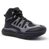 Men’s Orthopedic Wide Mid Trekking Hiking Boots: Comfortable Plantar Fasciitis Ankle Support Work Walking Shoes, Orthotic Casual Sport Gym Cross Training Trail Sneakers for Foot Heel Pain Relief(W1-black)
