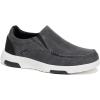 OrthoComfoot Men’s Orthopedic Comfortable Slip-On Shoes with Arch Support, Orthotic Loafers for Plantar Fasciitis, Canvas Leisure Vintage Flat Walking Shoes for Foot and Heel Pain Relief(W7-black/White)