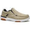 OrthoComfoot Men’s Orthopedic Comfortable Slip-On Shoes with Arch Support, Orthotic Loafers for Plantar Fasciitis, Canvas Leisure Vintage Flat Walking Shoes for Foot and Heel Pain Relief(W3a-khaki( Built-in Fleece Lining ))