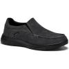 OrthoComfoot Men’s Orthopedic Comfortable Slip-On Shoes with Arch Support, Orthotic Loafers for Plantar Fasciitis, Canvas Leisure Vintage Flat Walking Shoes for Foot and Heel Pain Relief(W2-black)