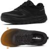 OrthoComfoot Men’s Orthopedic Diabetic Wide Walking Shoes: Comfortable Arch Support Plantar Fasciitis Sports Running Sneakers, Casual Swollen Bunion Work Tennis Shoes for Foot and Heel Pain Relief(K1-black)