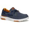 OrthoComfoot Men’s Orthopedic Slip-On Loafers Walking Shoes: Casual Canvas Plantar Fasciitis Loafers with Arch Support, Comfortable Orthotic Shoes for Foot and Heel Pain Relief(W1-denim)