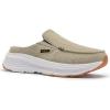 OrthoComfoot Men’s Orthopedic Slip-On Loafers Walking Shoes: Casual Comfortable Arch Support Slippers for Plantar Fasciitis, Soft Canvas Orthotic Shoes for Foot and Heel Pain Relief(W3-khaki)