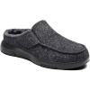 OrthoComfoot Mens Orthopedic Slippers Shoes with Arch Support: Plantar Fasciitis House Slip On Loafers, Comfortable Moccasin Mule Clogs for Indoor Outdoor(Black)