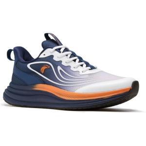 Men’s Orthopedic Road Running Sneakers: Comfortable Casual Arch Supports Plantar Fasciitis Orthotic Sports Athletic Shoes, Flat Feet High Arch Tennis Work Walking Shoes for Foot Heel and Pain Relief(W2-dark Blue)