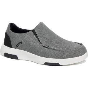 OrthoComfoot Men’s Orthopedic Comfortable Slip-On Shoes with Arch Support, Orthotic Loafers for Plantar Fasciitis, Canvas Leisure Vintage Flat Walking Shoes for Foot and Heel Pain Relief(W10-dark Grey)