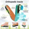 Men’s Orthopedic Diabetic Wide Toe Box Walking Shoes: Comfortable Arch Support Plantar Fasciitis Orthotics Sport Shoes, Swollen Feet Casual Running Tennis Sneakers for Foot and Heel Pain Relief(K3-grey Orange)