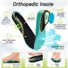 Men’s Orthopedic Diabetic Wide Toe Box Walking Shoes: Comfortable Arch Support Plantar Fasciitis Orthotics Sport Shoes, Swollen Feet Casual Running Tennis Sneakers for Foot and Heel Pain Relief(K1-black)