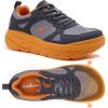Men’s Orthopedic Diabetic Wide Toe Box Walking Shoes: Comfortable Arch Support Plantar Fasciitis Orthotics Sport Shoes, Swollen Feet Casual Running Tennis Sneakers for Foot and Heel Pain Relief(K3-grey Orange)