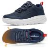OrthoComfoot Men’s Orthopedic Comfortable Diabetic Wide Shoes: Wide Toe Box Arch Support Plantar Fasciitis Sports Sneakers,Fashion Casual Hammer Toes Shoes for Foot and Heel Pain Relief(K2-dark Blue)
