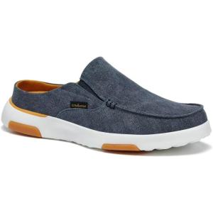 OrthoComfoot Men’s Orthopedic Slip-On Loafers Walking Shoes with Arch Support: Casual Plantar Fasciitis Slippers for Flat Feet, Comfortable Orthotic Shoes for Foot and Heel Pain Relief(W1-denim)