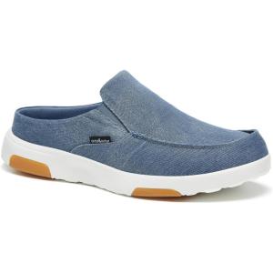 OrthoComfoot Men’s Orthopedic Slip-On Loafers Walking Shoes with Arch Support: Casual Plantar Fasciitis Slippers for Flat Feet, Comfortable Orthotic Shoes for Foot and Heel Pain Relief(W9-dark Blue)