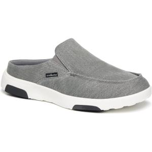 OrthoComfoot Men’s Orthopedic Slip-On Loafers Walking Shoes with Arch Support: Casual Plantar Fasciitis Slippers for Flat Feet, Comfortable Orthotic Shoes for Foot and Heel Pain Relief(W10-grey)