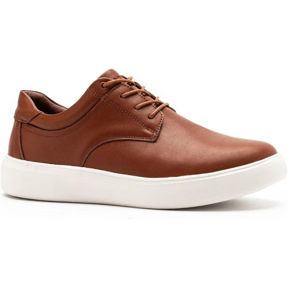 imageOrthoComfoot Mens Orthopedic Wide Leather Dress Walking Shoes Comfortable Arch Support Oxfords for Plantar Fasciitis Orthotic Casual Business Work Shoes for Foot and Heel Pain ReliefK2brown