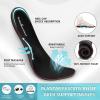 Men’s Orthopedic Business Leather Dress Shoes: Comfortable Arch Support Plantar Fasciitis Formal Tuxedo Oxford, Casual Fashion Modern Wingtip Slip On Loafers for Foot and Ankle Pain Relief(W1-black)