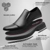 Men’s Orthopedic Business Leather Dress Shoes: Comfortable Arch Support Plantar Fasciitis Formal Tuxedo Oxford, Casual Fashion Modern Wingtip Slip On Loafers for Foot and Ankle Pain Relief(W1-black)