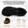 Men’s Orthopedic Diabetic Wide Walking Shoes: Comfortable Plantar Fasciitis Fashion Sneakers with Arch Support, Casual Hammer Toes Swollen Tennis Work Sports Shoes for Heel and Foot Pain Relief(K1-black)