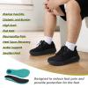 Men’s Orthopedic Diabetic Wide Walking Shoes: Comfortable Plantar Fasciitis Fashion Sneakers with Arch Support, Casual Hammer Toes Swollen Tennis Work Sports Shoes for Heel and Foot Pain Relief(K1-black)