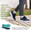 Men’s Orthopedic Diabetic Wide Walking Shoes: Comfortable Plantar Fasciitis Fashion Sneakers with Arch Support, Casual Hammer Toes Swollen Tennis Work Sports Shoes for Heel and Foot Pain Relief(K3-dark Blue)