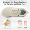 Men’s Orthopedic Diabetic Wide Walking Shoes: Comfortable Plantar Fasciitis Fashion Sneakers with Arch Support, Casual Hammer Toes Swollen Tennis Work Sports Shoes for Heel and Foot Pain Relief(K2-beige)
