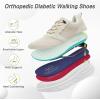 Men’s Orthopedic Diabetic Wide Walking Shoes: Comfortable Plantar Fasciitis Fashion Sneakers with Arch Support, Casual Hammer Toes Swollen Tennis Work Sports Shoes for Heel and Foot Pain Relief(K2-beige)