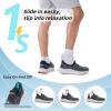 Men’s Orthopedic Slip On Walking Shoes: Comfortable Plantar Fasciitis Arch Support Orthotic Loafers, Flat Feet Casual Vintage Flat Canvas Shoes for Foot and Heel Pain Relief(W1-denim)