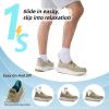 Men’s Orthopedic Slip On Walking Shoes: Comfortable Plantar Fasciitis Arch Support Orthotic Loafers, Flat Feet Casual Vintage Flat Canvas Shoes for Foot and Heel Pain Relief(W3-khaki)