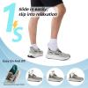 Men’s Orthopedic Slip On Walking Shoes: Comfortable Plantar Fasciitis Arch Support Orthotic Loafers, Flat Feet Casual Vintage Flat Canvas Shoes for Foot and Heel Pain Relief(W2-light Grey)