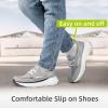 OrthoComfoot Men’s Orthopedic Slip On Loafers: Comfortable Arch Support Loafers for Plantar Fasciitis, Orthotic Flat Feet Casual Walking Shoes for Foot and Heel Pain Relief(W3-light Grey)
