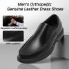 Orthopedic Business Leather Dress Shoes: Comfortable Arch Support Plantar Fasciitis Formal Tuxedo Oxford for Mens, Casual Classic Modern Wingtip Slip On Loafers for Foot and Heel Pain Relief(W1-black)
