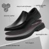 Orthopedic Business Leather Dress Shoes: Comfortable Arch Support Plantar Fasciitis Formal Tuxedo Oxford for Mens, Casual Classic Modern Wingtip Slip On Loafers for Foot and Heel Pain Relief(W1-black)