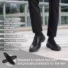 Orthopedic Business Leather Dress Shoes: Comfortable Arch Support Plantar Fasciitis Formal Tuxedo Oxford for Mens, Casual Classic Modern Wingtip Slip On Loafers for Foot and Heel Pain Relief(W1-black)