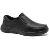 OrthoComfoot Men’s Orthopedic Leather Dress Walking Shoes: Comfortable Plantar Fasciitis Oxfords with Arch Support, Business Diabetic Slip-On Loafers for Foot and Heel Pain Relief(W1-black)