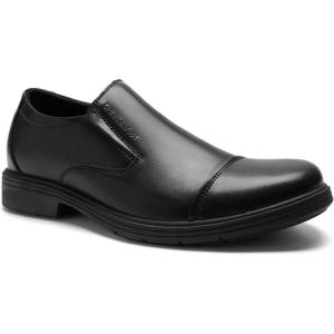 Men’s Orthopedic Business Leather Dress Shoes: Comfortable Arch Support Plantar Fasciitis Formal Tuxedo Oxford, Casual Fashion Modern Wingtip Slip On Loafers for Foot and Ankle Pain Relief(W1-black)
