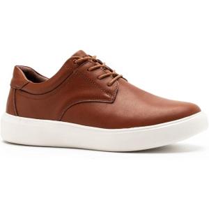 OrthoComfoot Men’s Orthopedic Wide Leather Dress Walking Shoes: Comfortable Arch Support Oxfords for Plantar Fasciitis, Orthotic Casual Business Work Shoes for Foot and Heel Pain Relief(K2-brown)