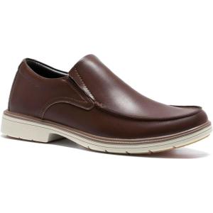 Orthopedic Business Leather Dress Shoes: Comfortable Arch Support Plantar Fasciitis Formal Tuxedo Oxford for Mens, Casual Classic Modern Wingtip Slip On Loafers for Foot and Heel Pain Relief(W2-dark Brown)