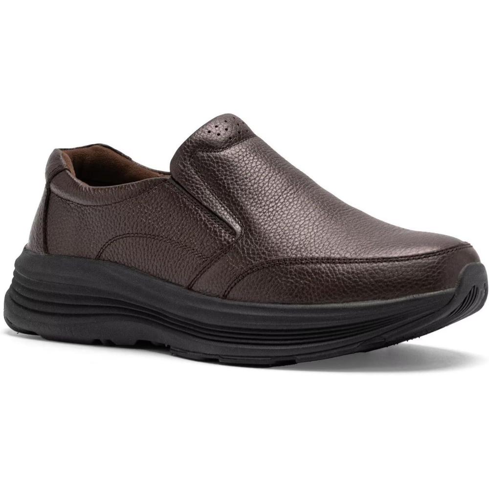 imageMens Orthopedic Leather Dress Walking Shoes Comfortable Orthotic Plantar Fasciitis Oxford Shoes with Arch Support Flat Feet Casual Business SlipOn Loafers for Foot and Heel Pain ReliefW2brown