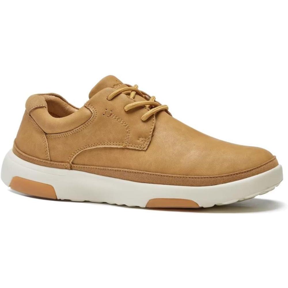 imageOrthoComfoot Mens Orthopedic Leather Dress Walking Shoes Comfortable Arch Support Fashion Sneakers for Plantar Fasciitis Orthotic Causal Business Shoes for Heel Foot Pain ReliefW2brown