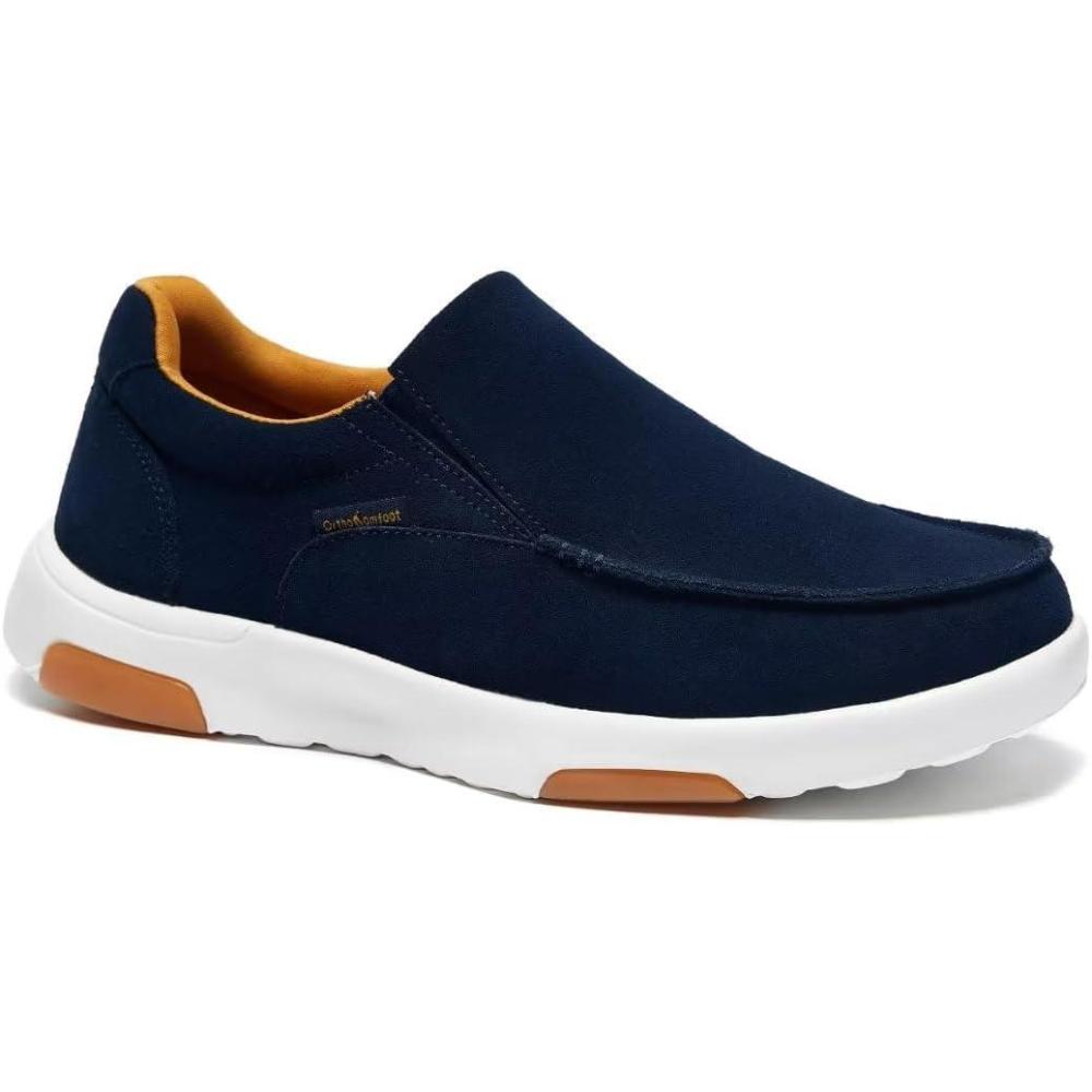 imageOrthoComfoot Mens Orthopedic Slip On Loafers Walking Shoes with Arch Support Suede Leather Dress SlipOns Loafers for Plantar Fasciitis Comfortable NonSlip Shoes for Foot and Heel Pain ReliefW2denim