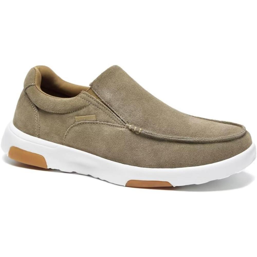 imageOrthoComfoot Mens Orthopedic Slip On Loafers Walking Shoes with Arch Support Suede Leather Dress SlipOns Loafers for Plantar Fasciitis Comfortable NonSlip Shoes for Foot and Heel Pain ReliefW4camel