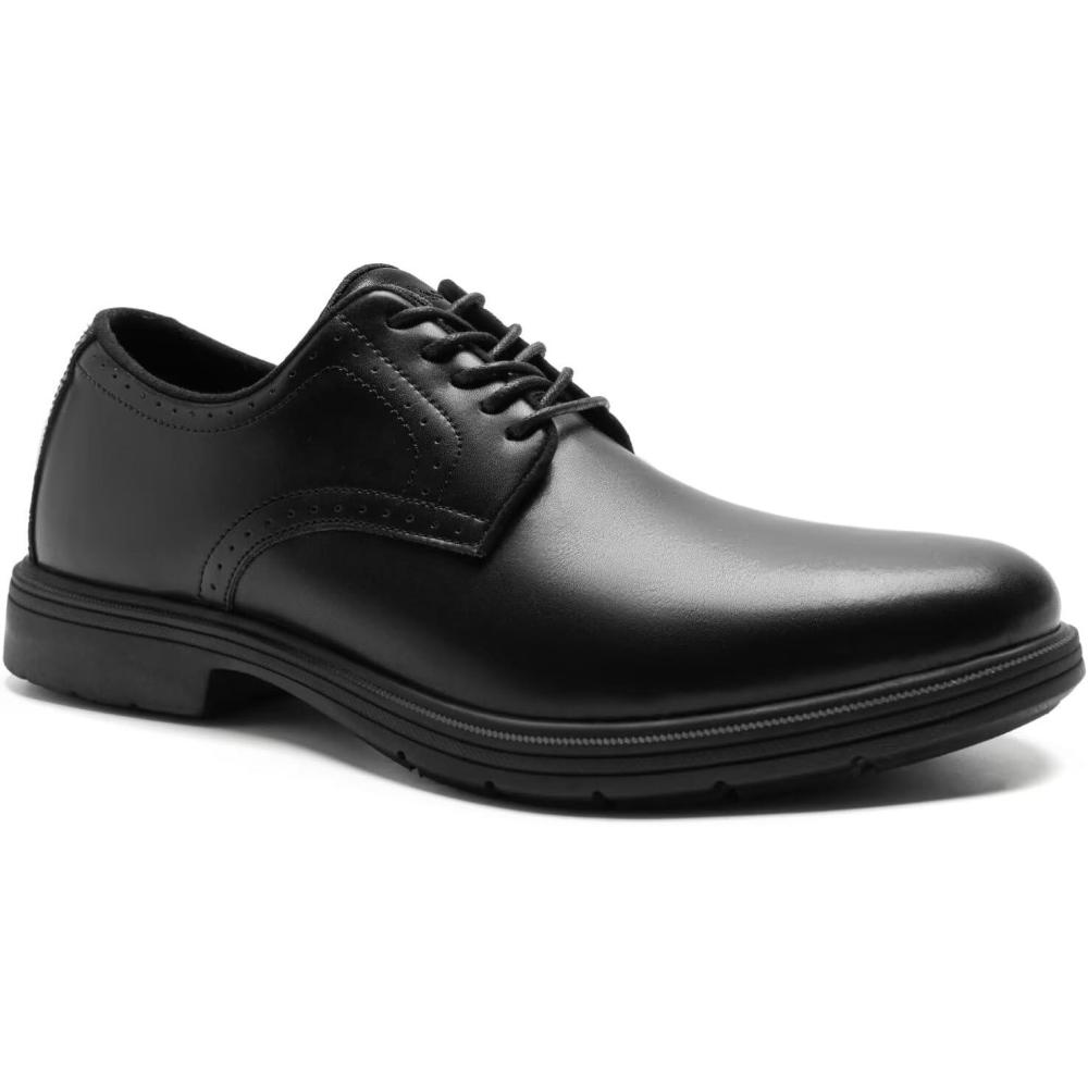 imageOrthoComfoot Orthopedic Business Shoes Arch Support Wingtip Oxford Plantar Fasciitis Relief Formal Comfort Oxfords Heel Pain Orthotics Patent Tuxedo SneakersW1black