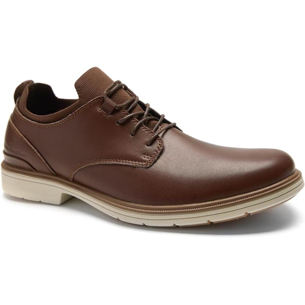 imageOrthopedic Business Leather Dress Shoes Arch Support Plantar Fasciitis Walking Wingtip Formal Oxford for Mens Orthotic Comfortable Casual Patent Tuxedo Work Shoes for Foot Heel Pain ReliefW2dark Brown